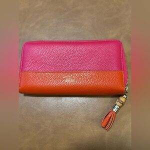 Gucci Long Wallet Bamboo Tassel Bicolor model number 307984